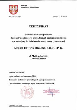 Zertifikat für Zeitarbeit – Polen - Web4System.Client.Models.Views.Result.ContentBootView - Zeitarbeitsagentur